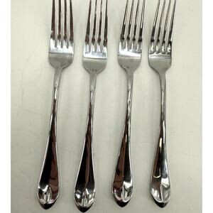 Mikasa Chloe Dinner Forks Set Of 4 18/0 Stainless Steel Flatware Replacement